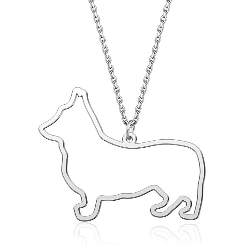 Silver Plated Necklace For Dog Grooming-Paw Print Pad