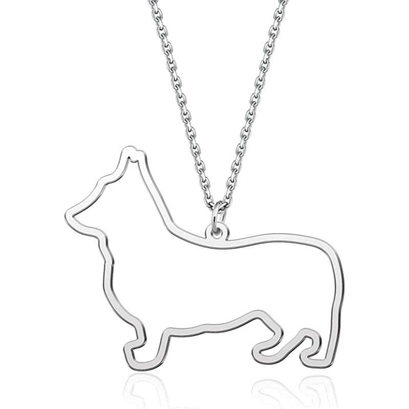 Silver Plated Necklace For Dog Grooming-Paw Print Pad