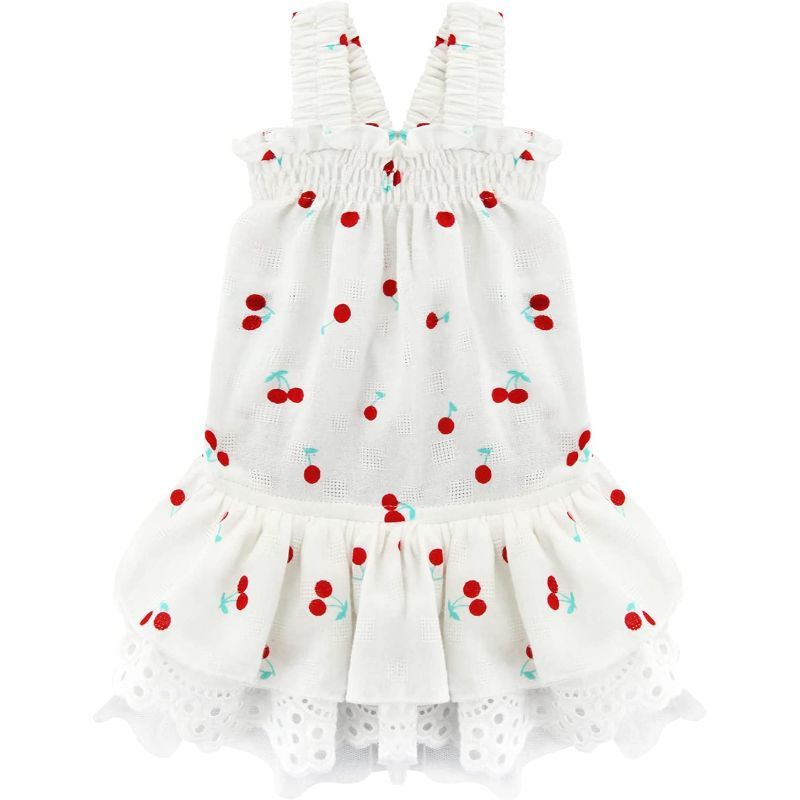 Dog Dresses Bling Mermaid Summer Puppy Clothes For Small Dogs Girl Sequins Skirt-Paw Print Pad