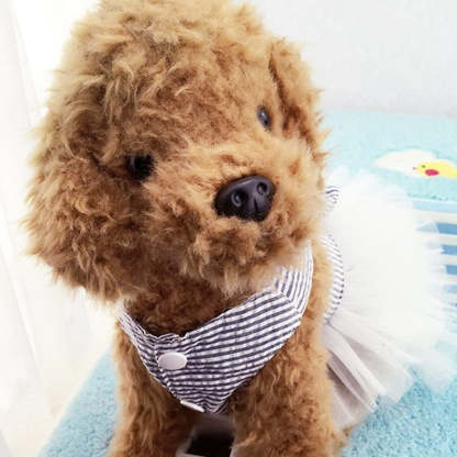 Pet Dog Clothes, Striped Mesh Puppy Dog Princess Dresses