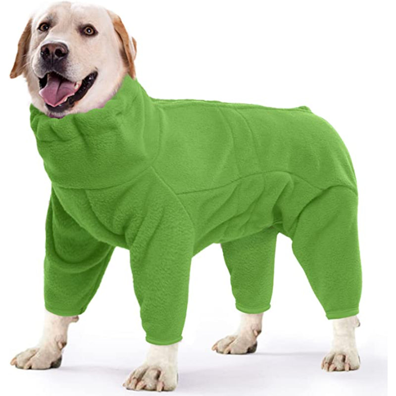 Dog Winter Coat Soft Fleece Pullover Pajamas, Pet Outfit Clothes-Paw Print Pad