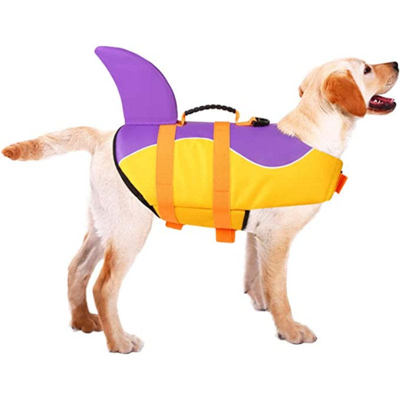 Dog Life Jacket Swimsuit For Pool Floatation Vest For Dogs-Paw Print Pad