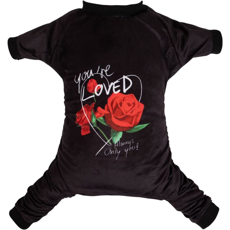 Holiday Dog Pajamas Clothes-Paw Print Pad