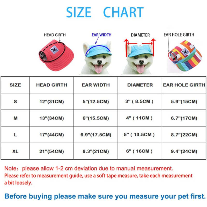 Baseball Caps Hats With Neck Strap Adjustable Comfortable Ear Holes For Small Medium And Large Dogs In Outdoor Sun Protection-Paw Print Pad