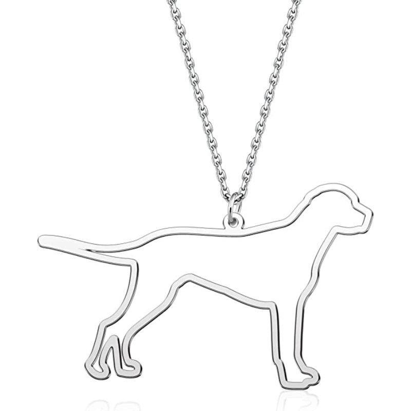 Silver Pet Dog Cat Animal Dinosaur Necklace Personalized-Paw Print Pad