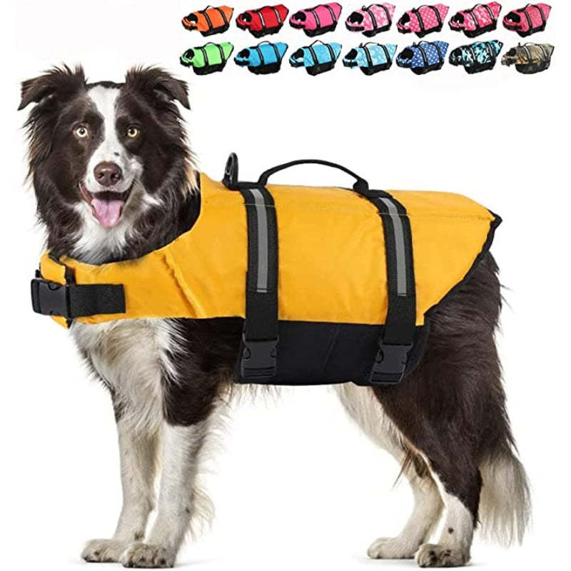 Beach Boating With High Buoyancy, Dog Flotation Vest For Dogs-Paw Print Pad