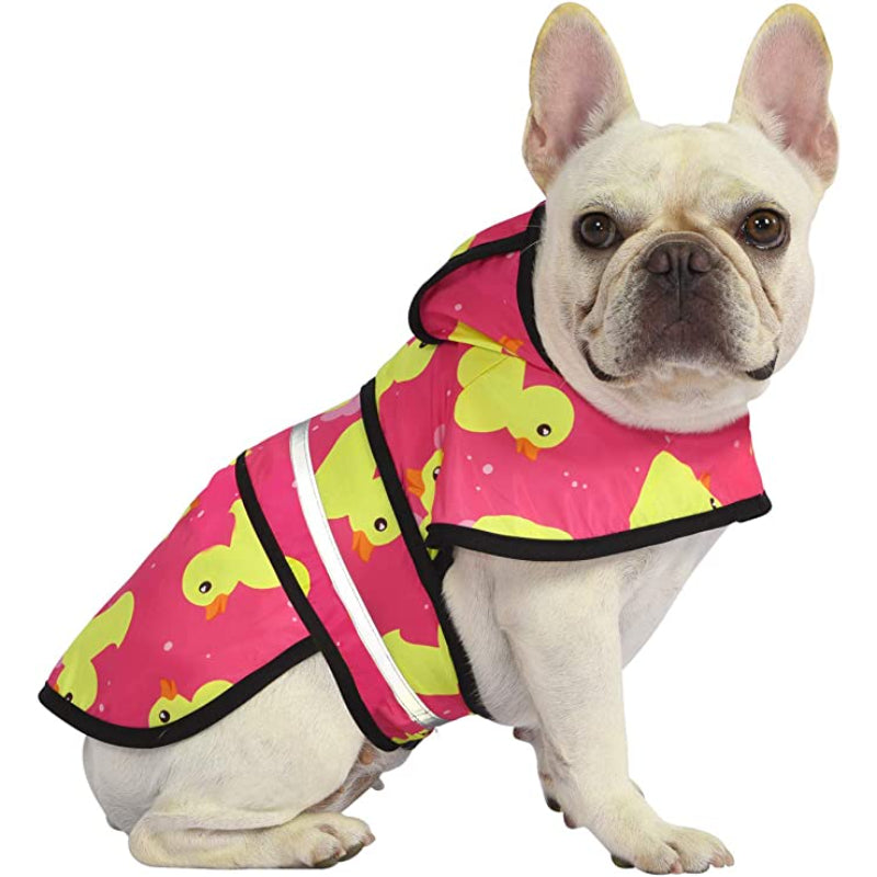 Dog Raincoat Hooded Slicker Poncho For Dogs and Puppies-Paw Print Pad