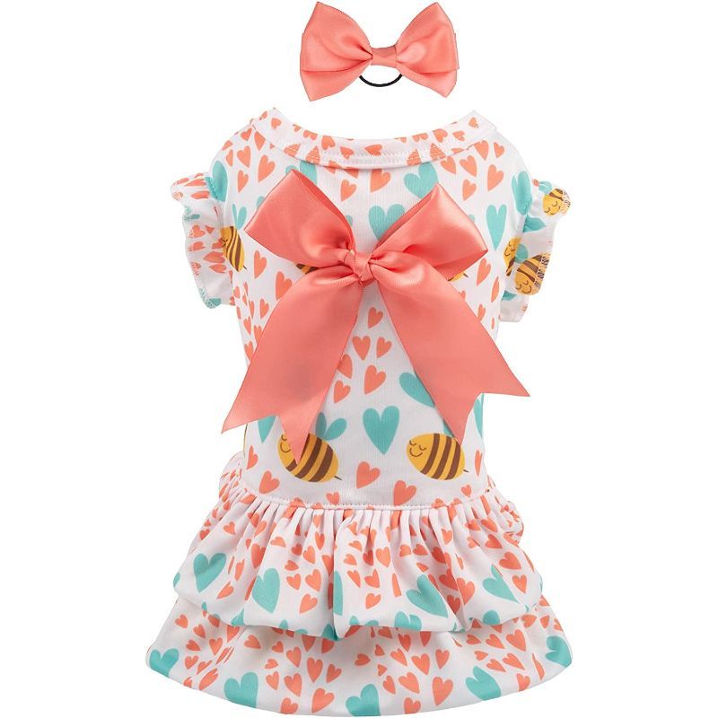 Dog Dresses Bling Mermaid Summer Puppy Clothes For Small Dogs Girl Sequins Skirt-Paw Print Pad