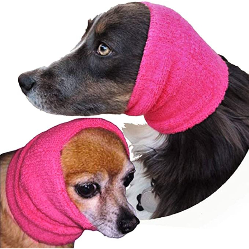 The Original Happy Hoodie For Dogs & Cats 2 Pack (1 Small, 1 Large) - The Grooming & Force Drying Miracle Tool For Relief & Calming Dogs-Paw Print Pad