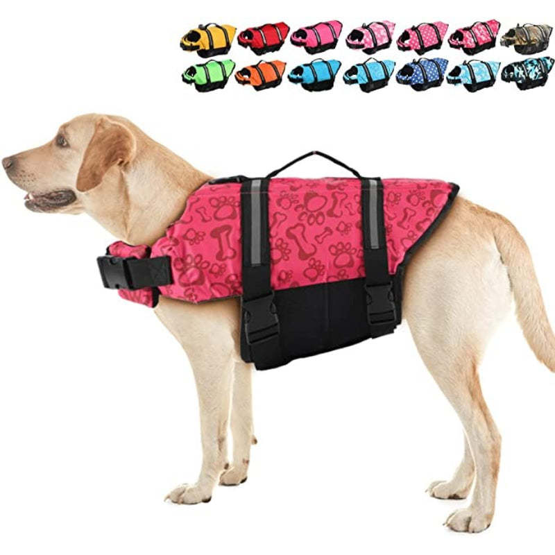 Beach Boating With High Buoyancy, Dog Flotation Vest For Dogs-Paw Print Pad