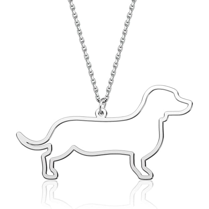 Silver Plated Necklace For Dog Grooming-Paw Print Pad
