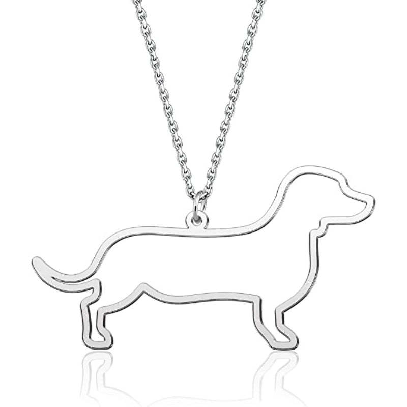 Silver Plated Necklace For Dog Grooming-Paw Print Pad