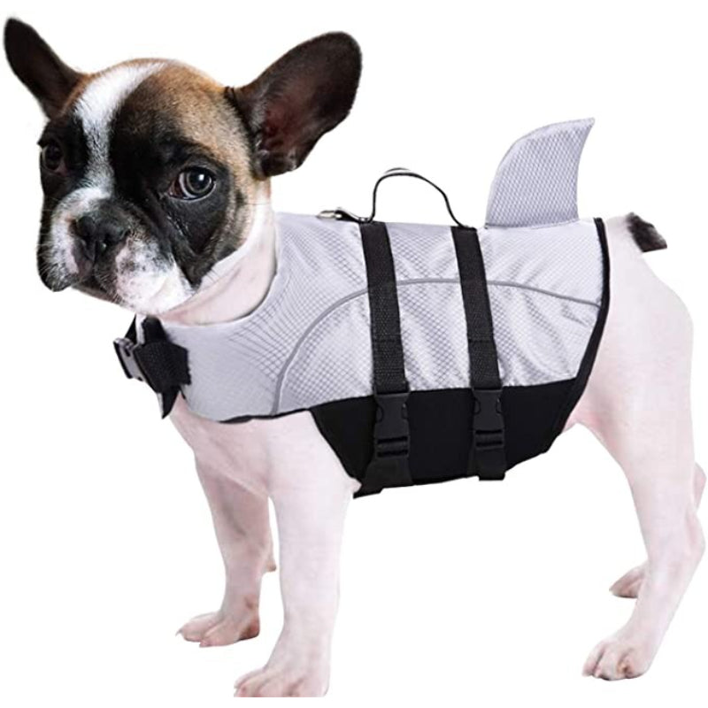 Ripstop Dog Life Jacket Shark Life Vest For Dogs-Paw Print Pad