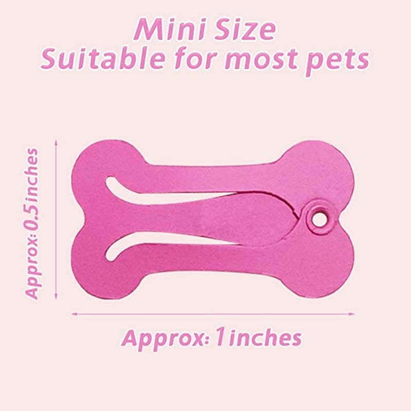 48 PCS Hair Clips For Dogs, 1 Inch Small Dog Bow Mini Bone Snap Dog Barrette For Small Dog Hair, Tiny Pet Grooming Hair Accessories For Yorkie Puppy-Paw Print Pad