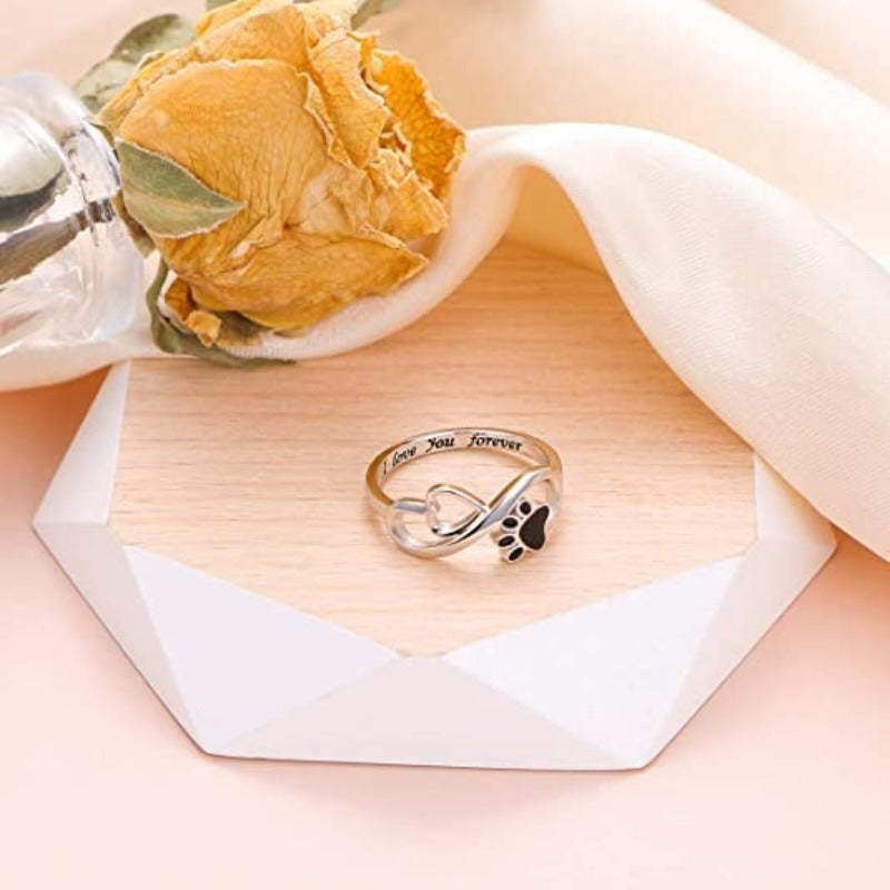 Pet Lovers Paw Print Ring-Paw Print Pad