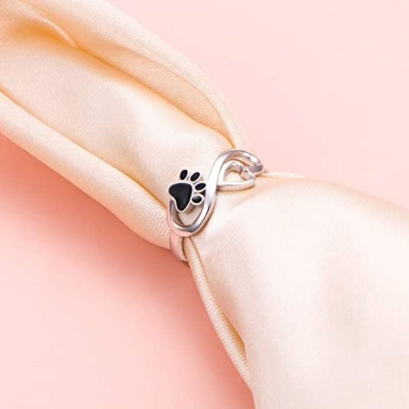 Pet Lovers Paw Print Ring-Paw Print Pad