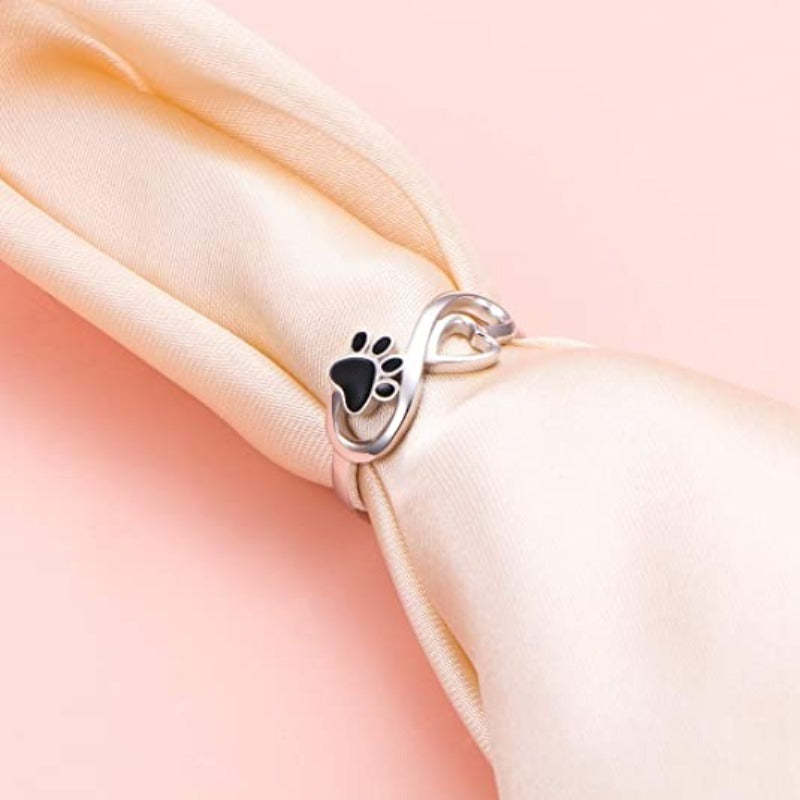 Pet Lovers Paw Print Ring-Paw Print Pad