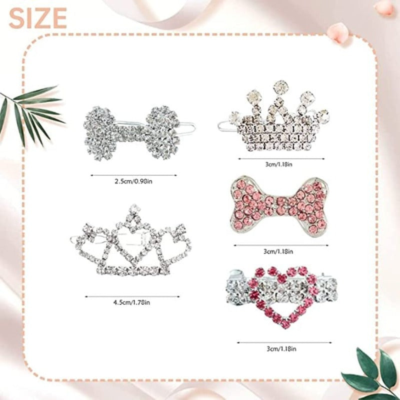 Dog Hair Bows Accessories for Chihuahua Yorkie Shih Tzu Dog-Paw Print Pad