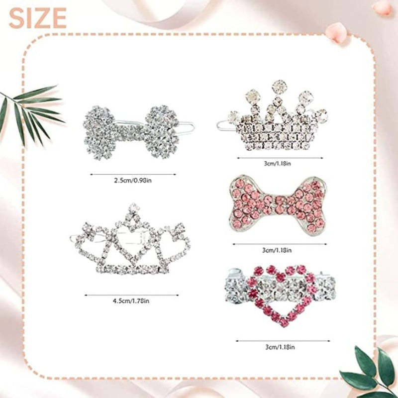 Dog Hair Bows Accessories for Chihuahua Yorkie Shih Tzu Dog-Paw Print Pad