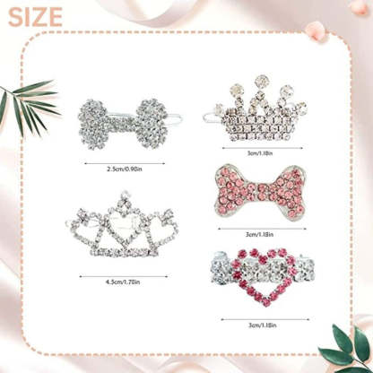 Dog Hair Bows Accessories for Chihuahua Yorkie Shih Tzu Dog-Paw Print Pad