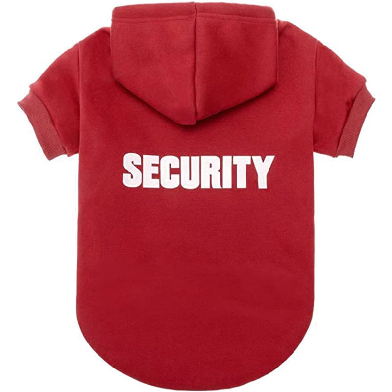 Security Dog Hoodies Puppy Sweater Cold Weather Dog Coats Soft Brushed Fleece Pet Clothes Hooded Sweatshirt For Dog Cat-Paw Print Pad