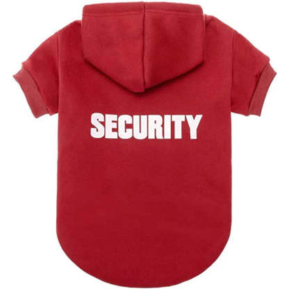 Security Dog Hoodies Puppy Sweater Cold Weather Dog Coats Soft Brushed Fleece Pet Clothes Hooded Sweatshirt For Dog Cat-Paw Print Pad