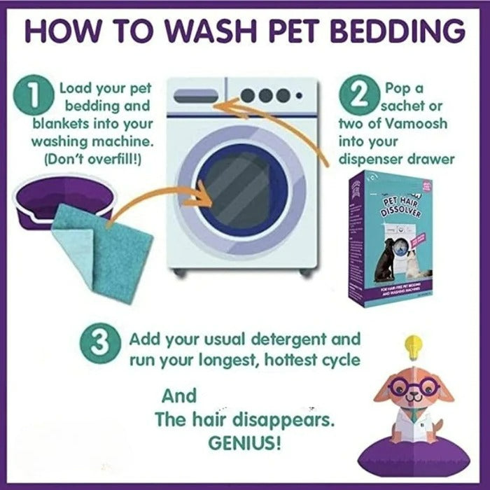 Pet Hair Dissolver 3x100g-Paw Print Pad