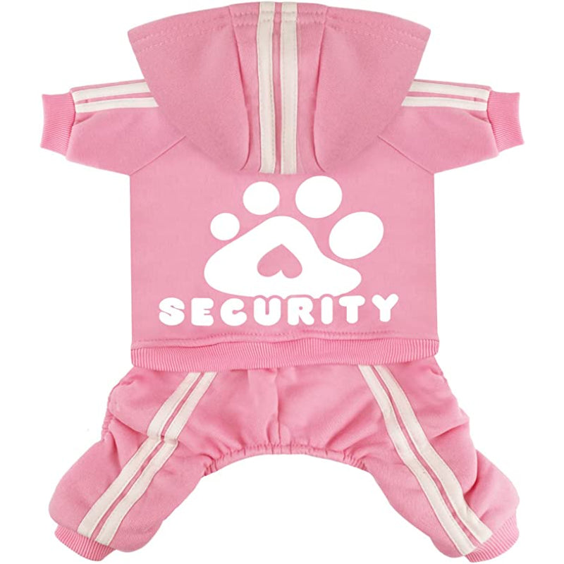Dog Jumpsuit Sweatshirt With Security Patterns Outfit-Paw Print Pad
