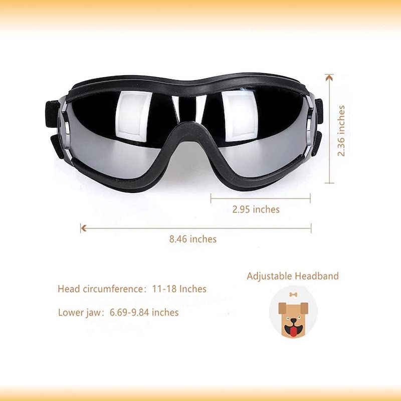 Dog Sunglasses Eye Wear Protection With Adjustable Strap-Paw Print Pad