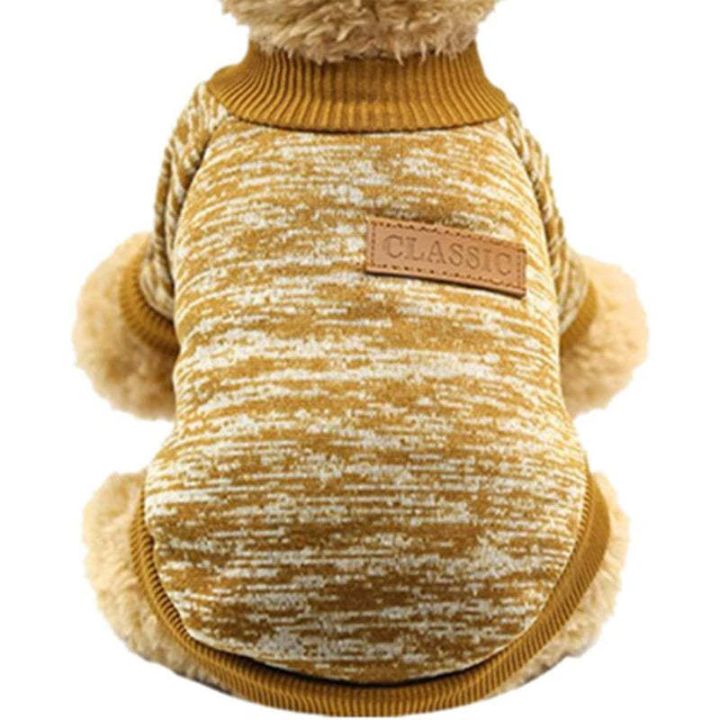 Classic Sweater Sweatshirt Soft Fleece Coat For Dogs-Paw Print Pad