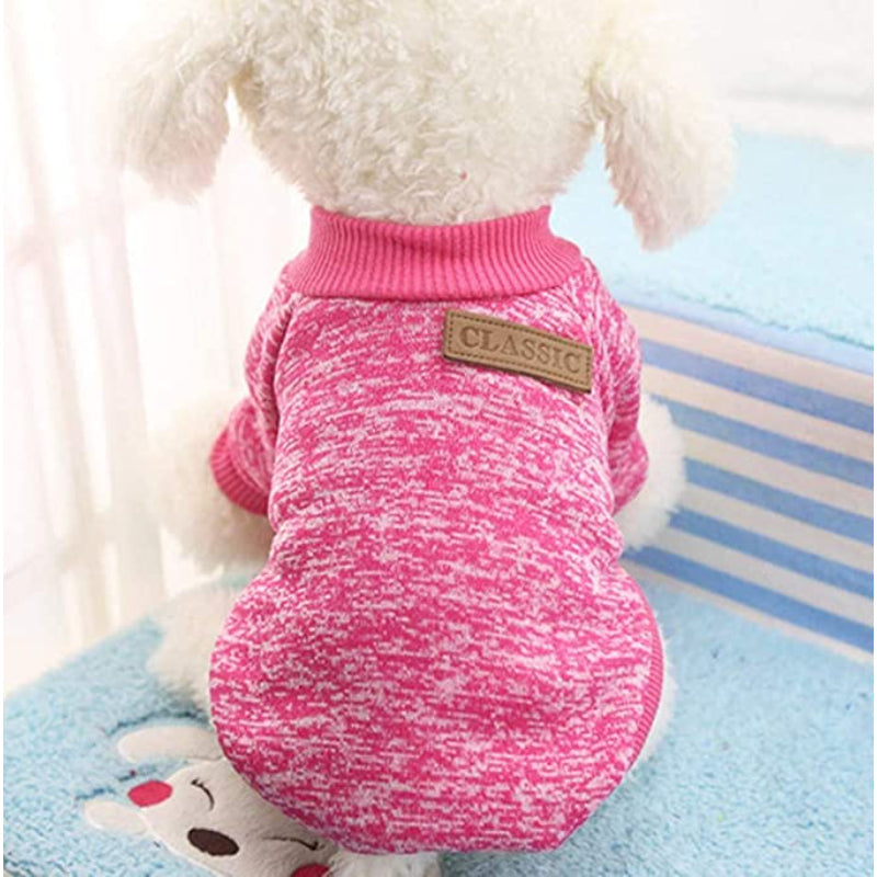 Classic Sweater Sweatshirt Soft Fleece Coat For Dogs-Paw Print Pad