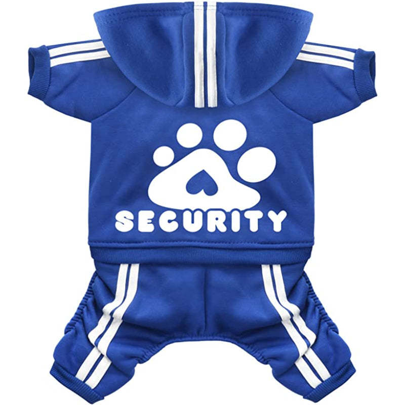 Dog Jumpsuit Sweatshirt With Security Patterns Outfit-Paw Print Pad