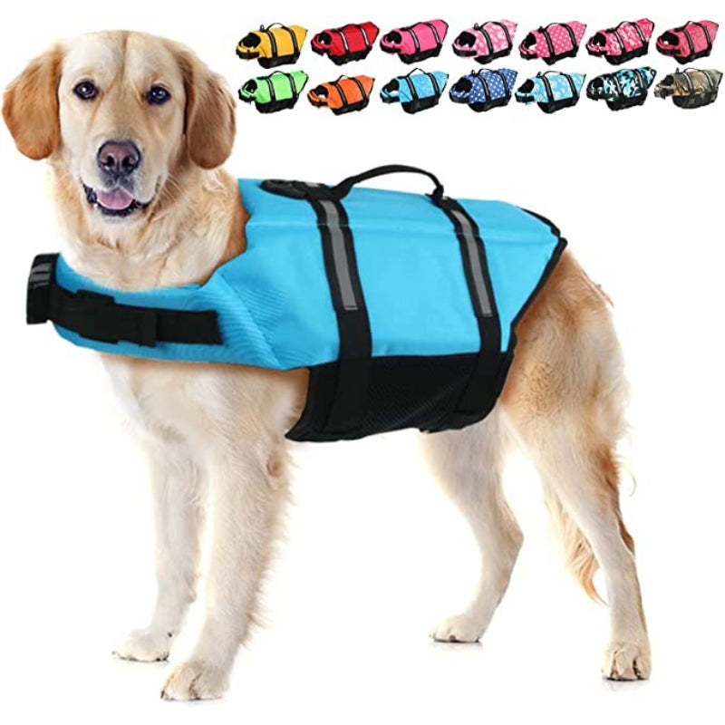 Beach Boating With High Buoyancy, Dog Flotation Vest For Dogs-Paw Print Pad