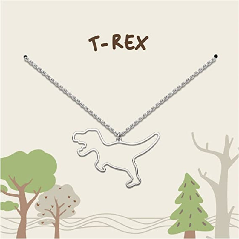 Silver Pet Dog Cat Animal Dinosaur Necklace Personalized-Paw Print Pad