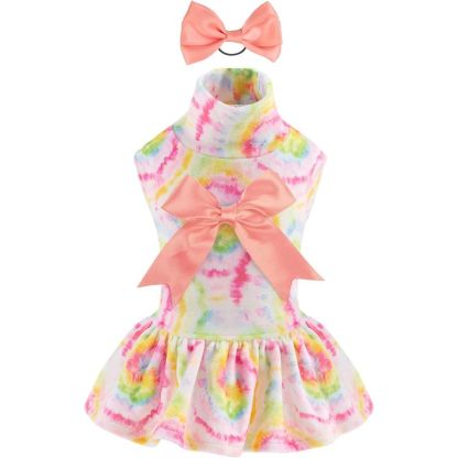 Green Dress Velvet For Small Dogs Girl Puppy Dresses Clover Dog Clothes-Paw Print Pad