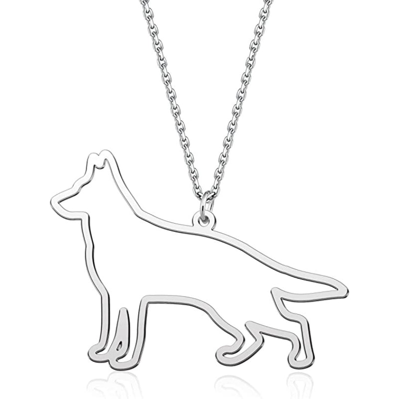Silver Plated Necklace For Dog Grooming-Paw Print Pad