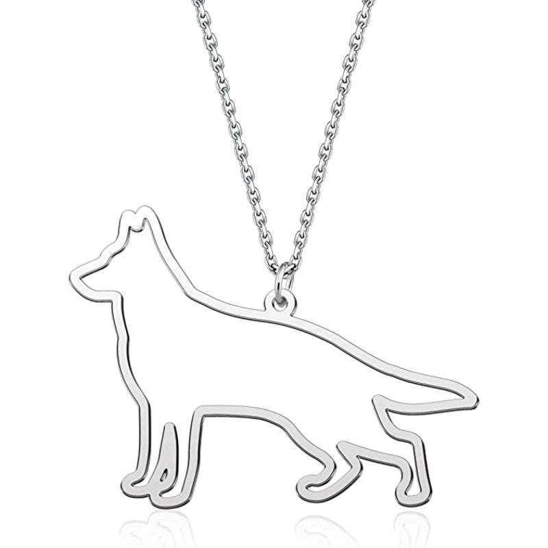 Silver Plated Necklace For Dog Grooming-Paw Print Pad