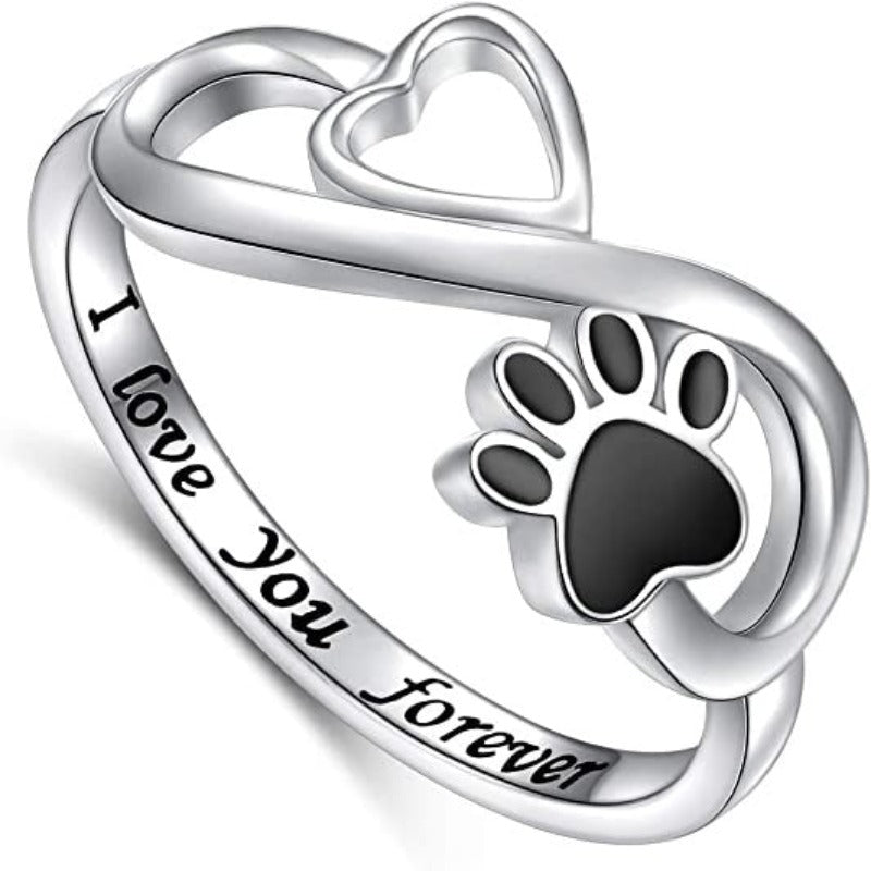 Pet Lovers Paw Print Ring-Paw Print Pad