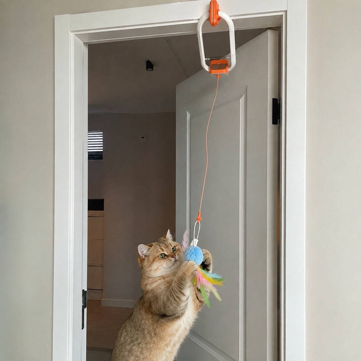 Auto Teaser Wand With 2 Fun Modes Rechargeable Cat Toy