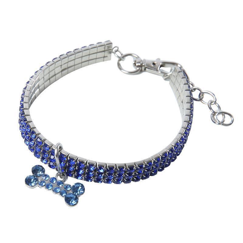 Adjustable Rhinestone Crystal Collar Chain For Dogs And Cats