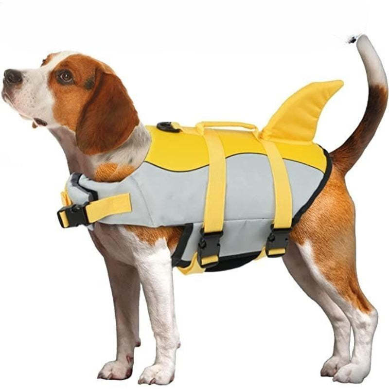 Dog Life Vests With Dog Life Preserver For Swimming, Boat-Paw Print Pad
