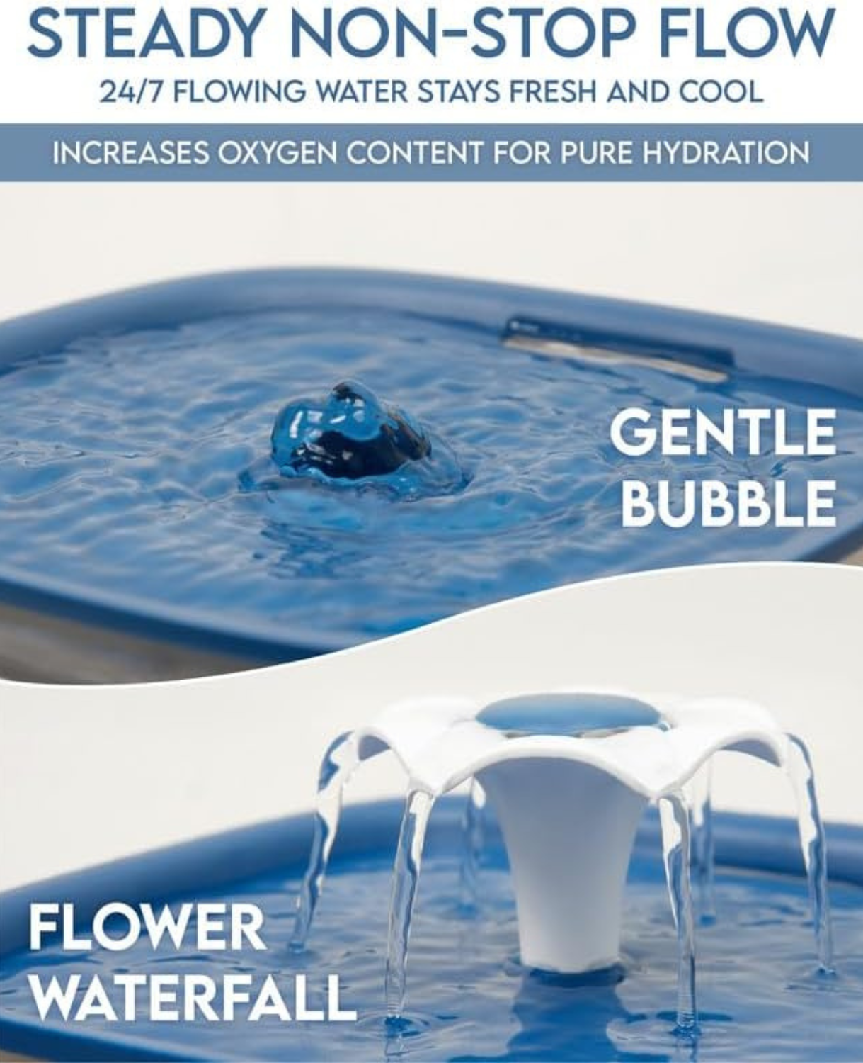 67Oz Automatic Pet Water Fountain-Paw Print Pad