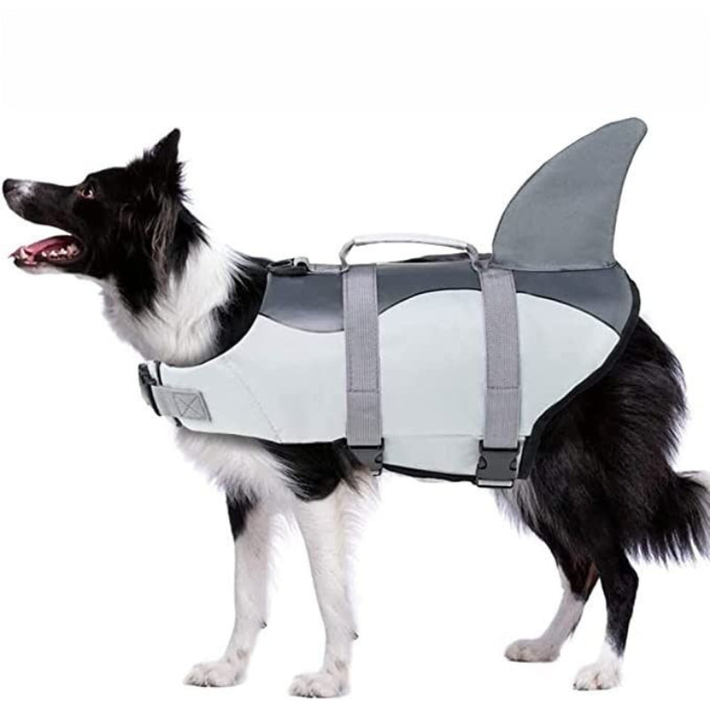 Dog Life Preserver For Swimming With High Buoyancy And Lift Handle-Paw Print Pad