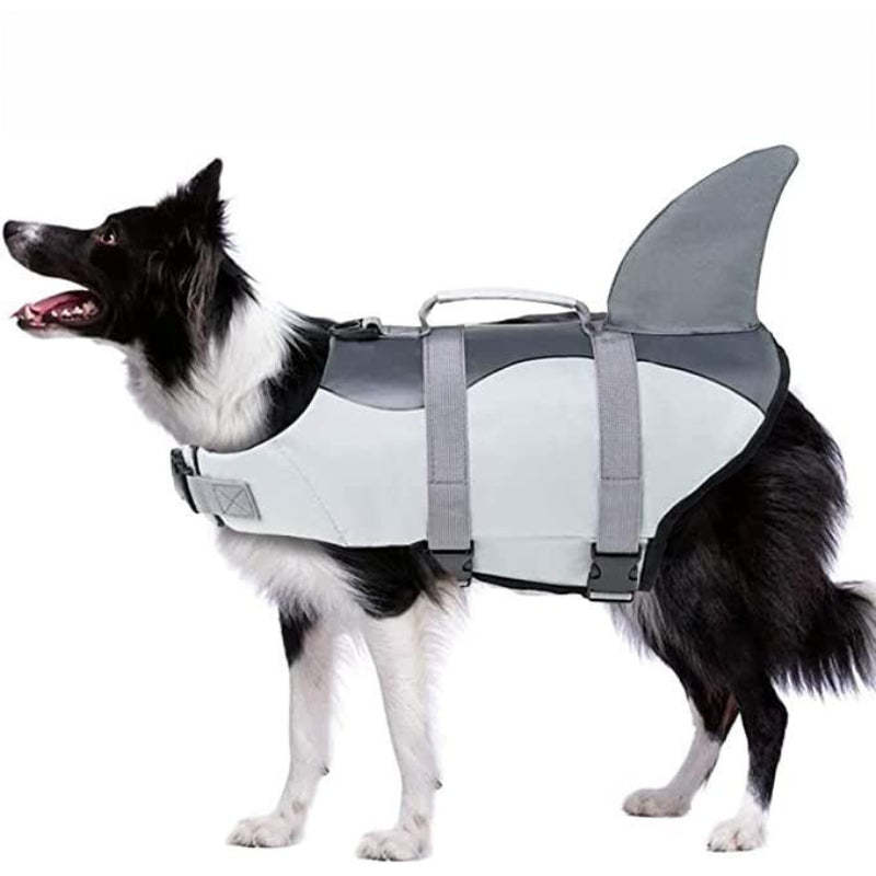 Dog Life Preserver For Swimming With High Buoyancy And Lift Handle-Paw Print Pad