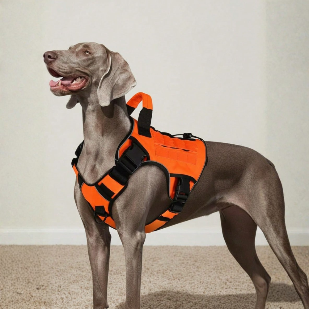Adjustable No Pull Tactical Dog Harness With Durable Handle For Large Dogs