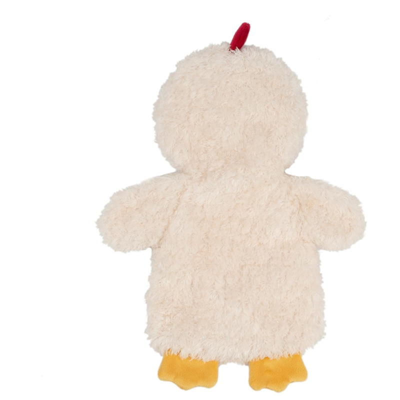 Engaging Crinkle Chicken Plush Toy-Paw Print Pad