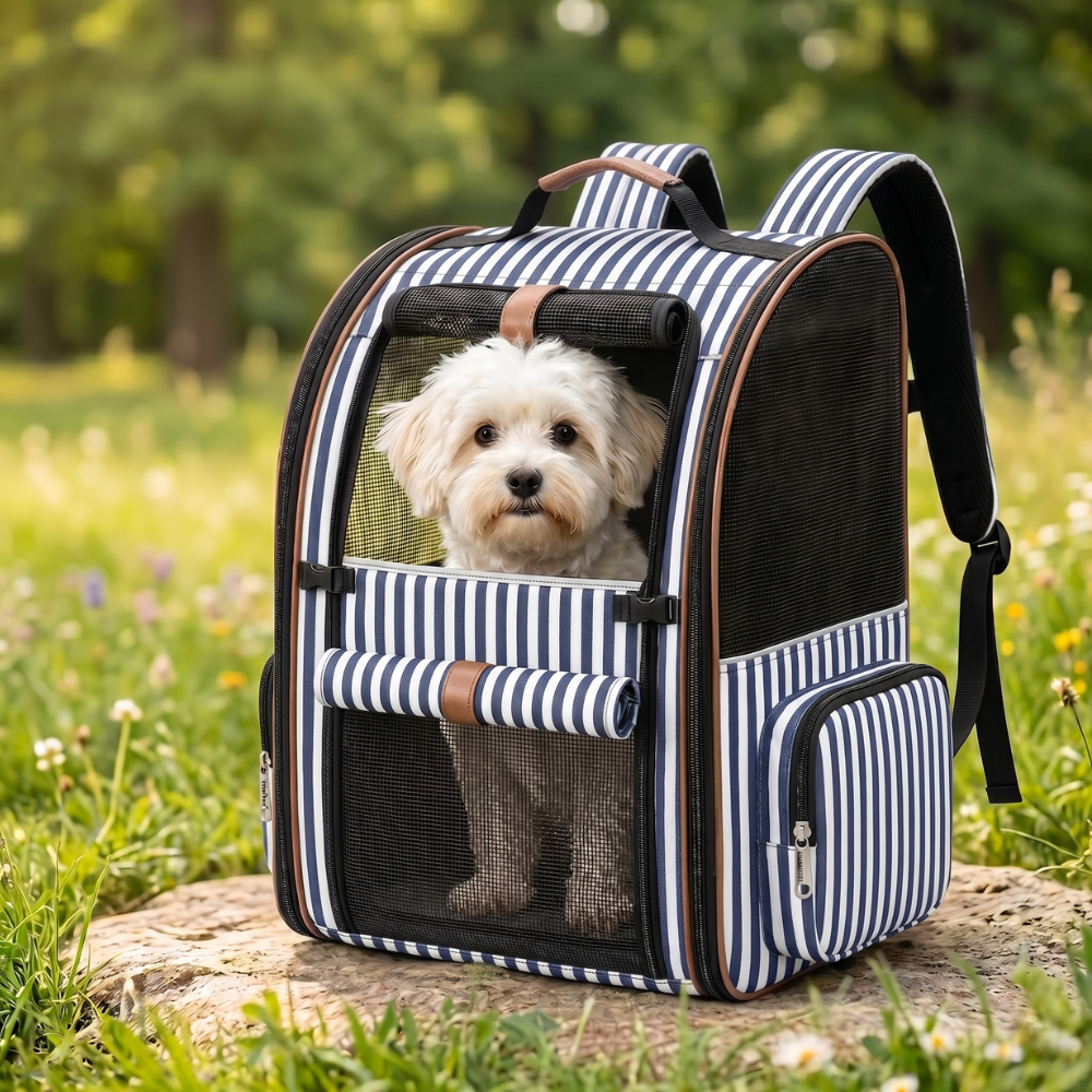 Expandable Pet Carrier Backpack With Sun Shade For Cats And Dogs