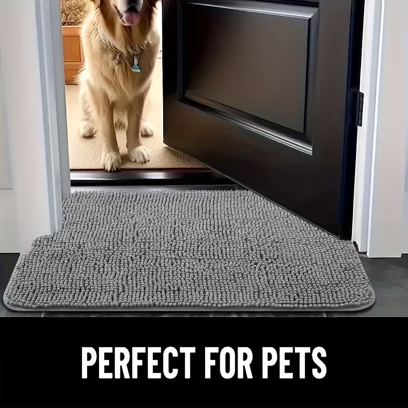 Absorbent Non Slip Dog Door Mat For Indoor Entry Floors
