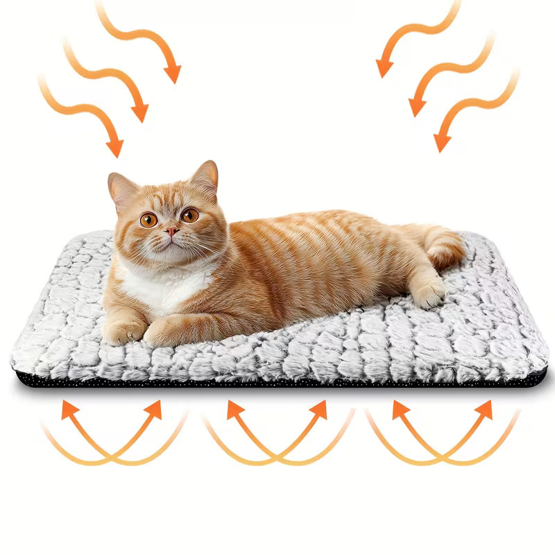 Ultra Soft Thermal Pet Bed Mat With Removable Cover
