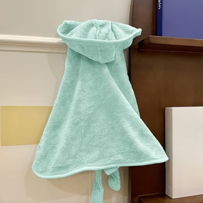 Soft Absorbent Quick Dry Pet Bath Towel Robe with Closure